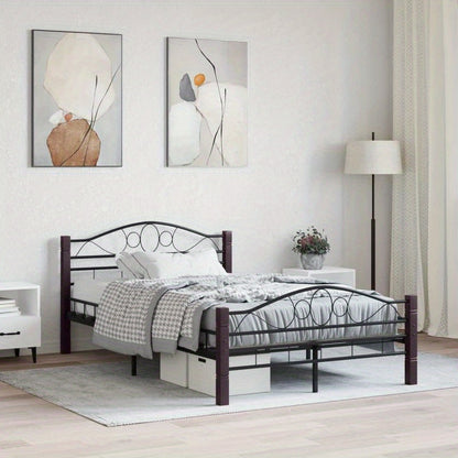Black Metal Bed Frame 120x200cm