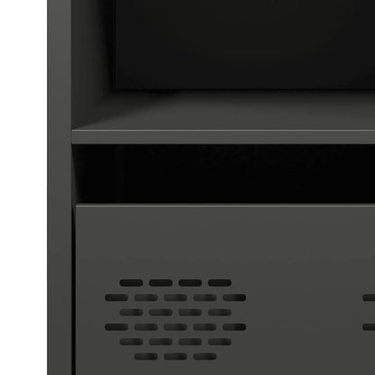 Sideboard 68x39x73.5cm cold-rolled steel black Practical and removable
