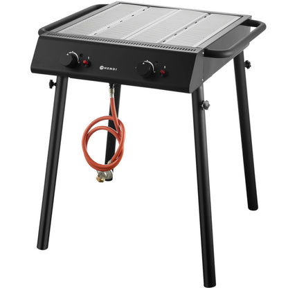 Gasbarbecue – Gas Grill – Buitenbarbecue – Mobiele Grill – Tafelbarbecue – 9,5 kW Vermogen – Roestvrijstalen Constructie