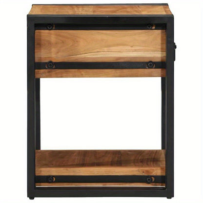 Bedside tables 2 pack 40x40x50cm Solid Acaciawood Removable, suitable for indoor use and suitable for all seasons, Home Organization, Nightstand Alternative, Modern Nightstand, Compact Furniture, Durable Hardwood, Sturdy Buil
