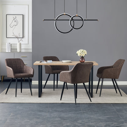 Eetkamerstoelen – Stoelen – Kuipstoelen – Armstoelen – Design Stoelen – Kunstleer Bekleding – Memory Foam Zitting – Metalen Poten