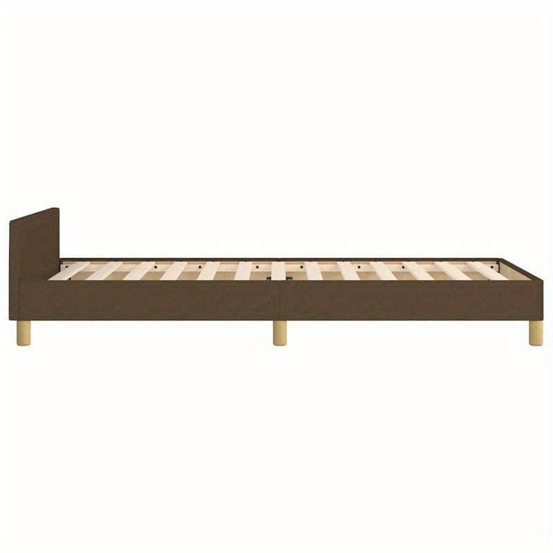 Bed frame without Mattress Marrone Scuro 80x200cm Tissue Practical, removable, suitable for all seasons