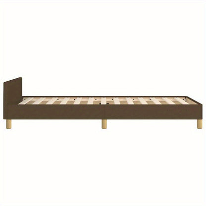 Bed frame without Mattress Marrone Scuro 80x200cm Tissue Practical, removable, suitable for all seasons