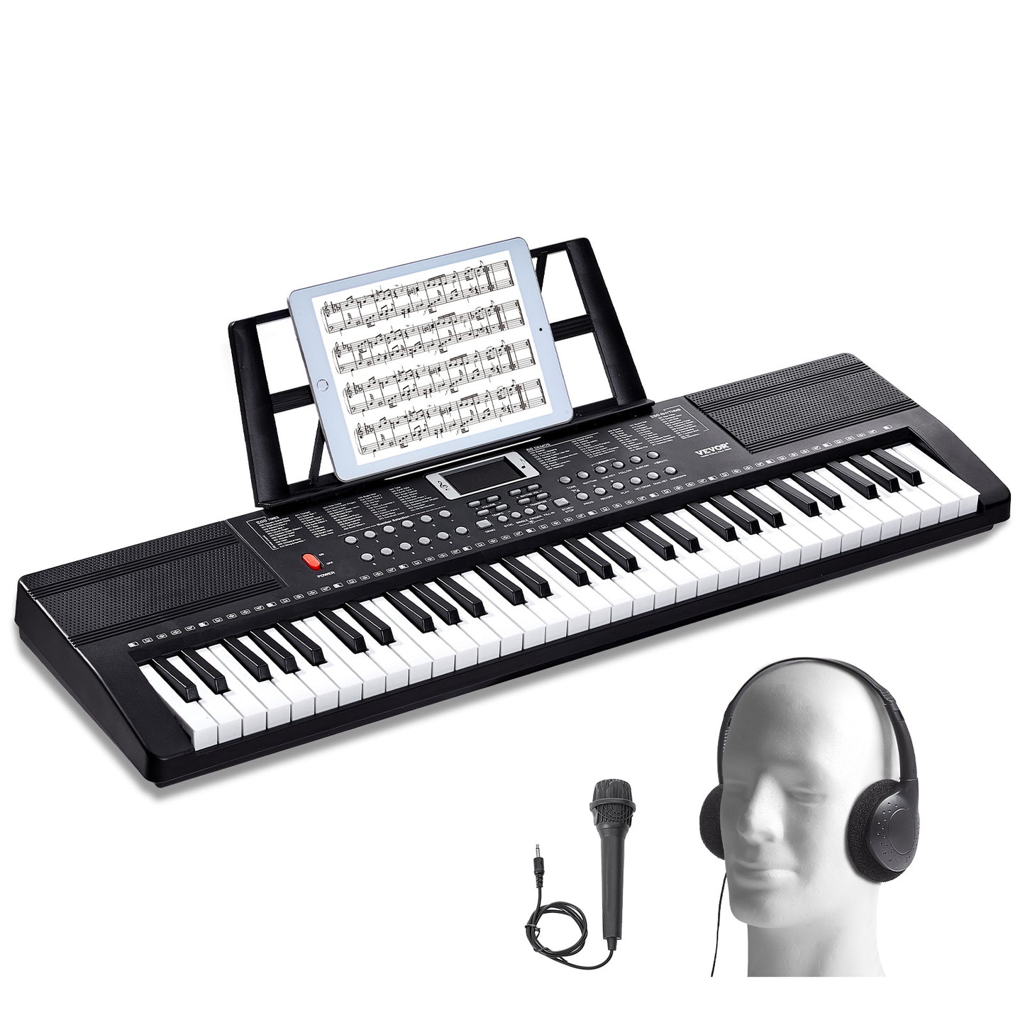 Keyboard – Toetsenbord – Digitale Piano – Keyboard Piano – Elektronisch Toetseninstrument – 61 Toetsen – 200 Klanken & 200 Ritmes