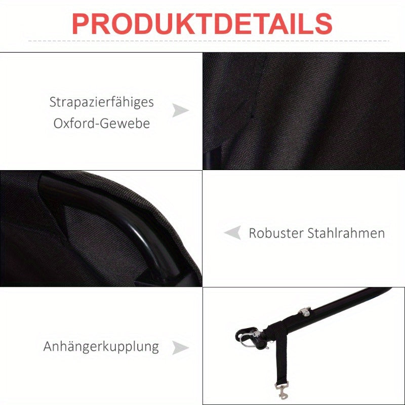 Fietsaanhanger – Transportaanhanger – Cargo Trailer – Bakfiets Aanhanger – Bagage Trailer – Compact En Lichtgewicht – Weerbestendig Kunststof Metalen Frame