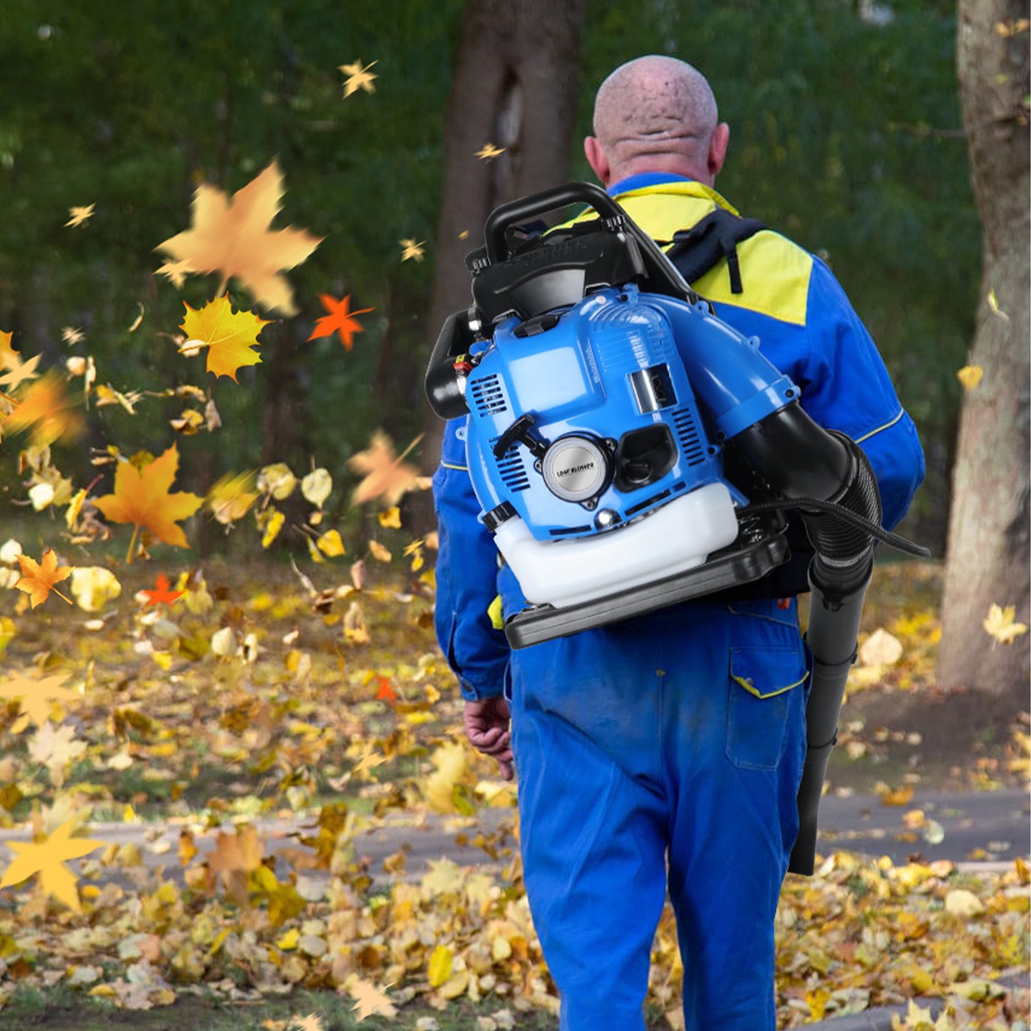 Bladblazer – Rugblazer – Bladzuiger – Luchtblazer – Tuinblazer – 4-Takt Benzinemotor – Ergonomisch Rugharnas – Grote Luchtstroom – Duurzame Kunststof Behuizing