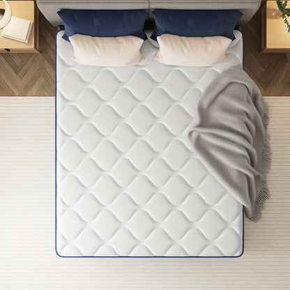 Hybride Matras – Pocketvering Matras – Innerspring Matras – Schuimmatras – Medium Stevig Matras – 135x190x25 cm – Pocketveren Voor Optimale Drukverdeling – Ademend Polyester Hoes