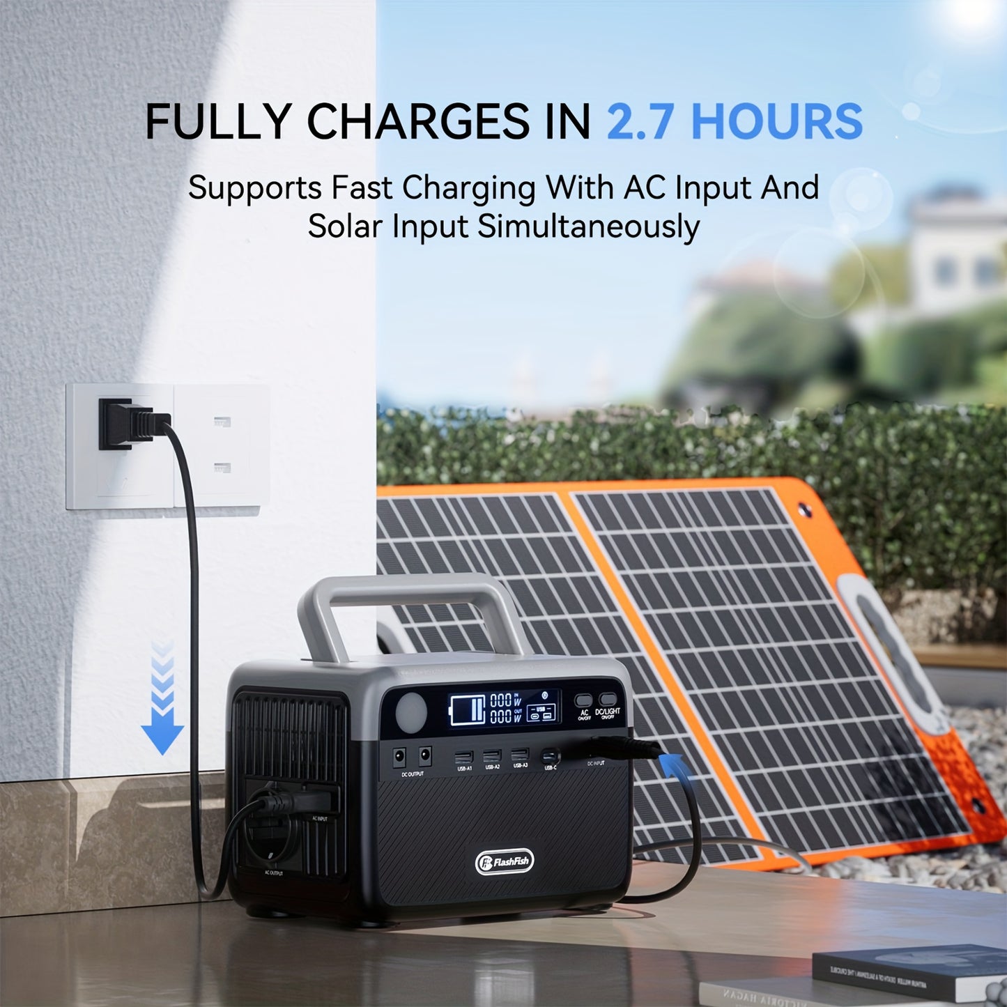 Draagbare Power Station – Mobiele Generator – Outdoor Accu – Noodstroomvoorziening – Camping Generator – 300W Vermogen – 230,4Wh LiFePO4 Batterij