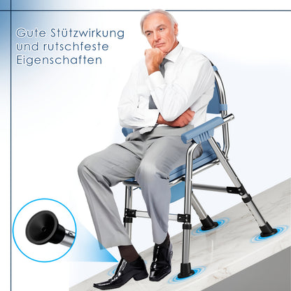 Toiletemmerstoel – Toiletstoel – Postoel – Commode Stoel – Douchestoel – In Hoogte Verstelbaar – Comfortabele Gewatteerde Zitting – Draagvermogen 200 kg