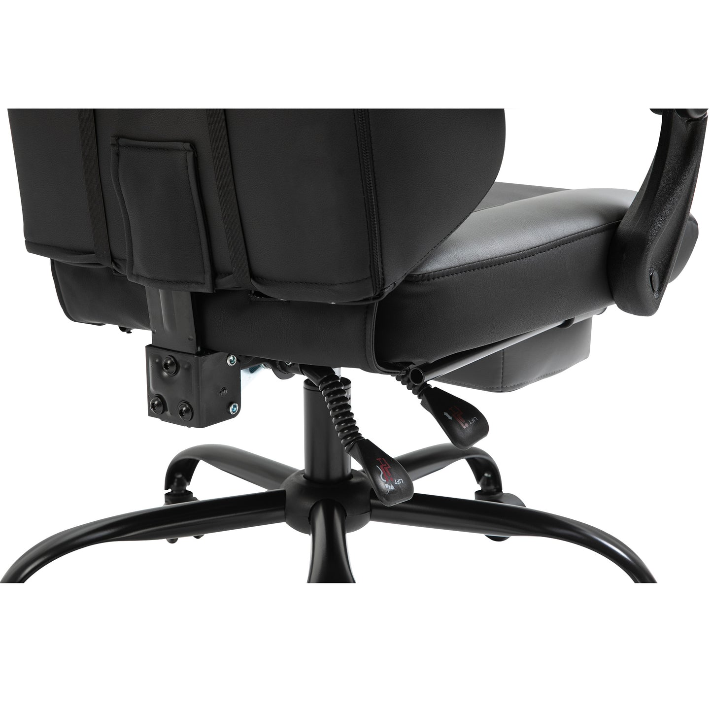 Ergonomische Gamingstoel – Bureaustoel – Draaistoel – Stoel Met Lendensteun – Gamingstoel Met Voetensteun – Verstelbare Rugleuning Tot 160 Graden – Hoogte Verstelbaar 62x52x128 cm – Zwart