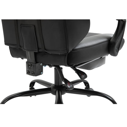 Ergonomische Gamingstoel – Bureaustoel – Draaistoel – Stoel Met Lendensteun – Gamingstoel Met Voetensteun – Verstelbare Rugleuning Tot 160 Graden – Hoogte Verstelbaar 62x52x128 cm – Zwart