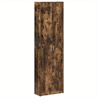 Kledingkast Modern – Garderobekast – Linnenkast – Kasten – Bergkast – Smoked Oak Finish – Ruimtebesparend Ontwerp (55x25x189 cm)