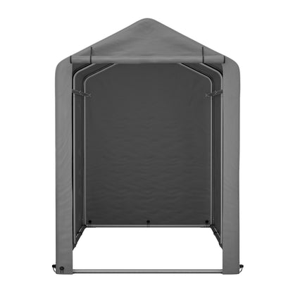 Fietsenstalling Tent – Opslag Schuur – Buitenopslag – Garage Tent – Tuinschuur – Donkergrijs – Ventilatieraam – Inclusief Vloermat 187x100x160cm