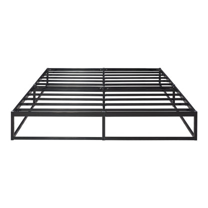 Ledikant – Metalen Bed – Bedframe – Bed Met Matras – Stalen Bed – Zwart – 160x200 cm – Stevig Stalen Frame – Ademend Kaltschuimmatras