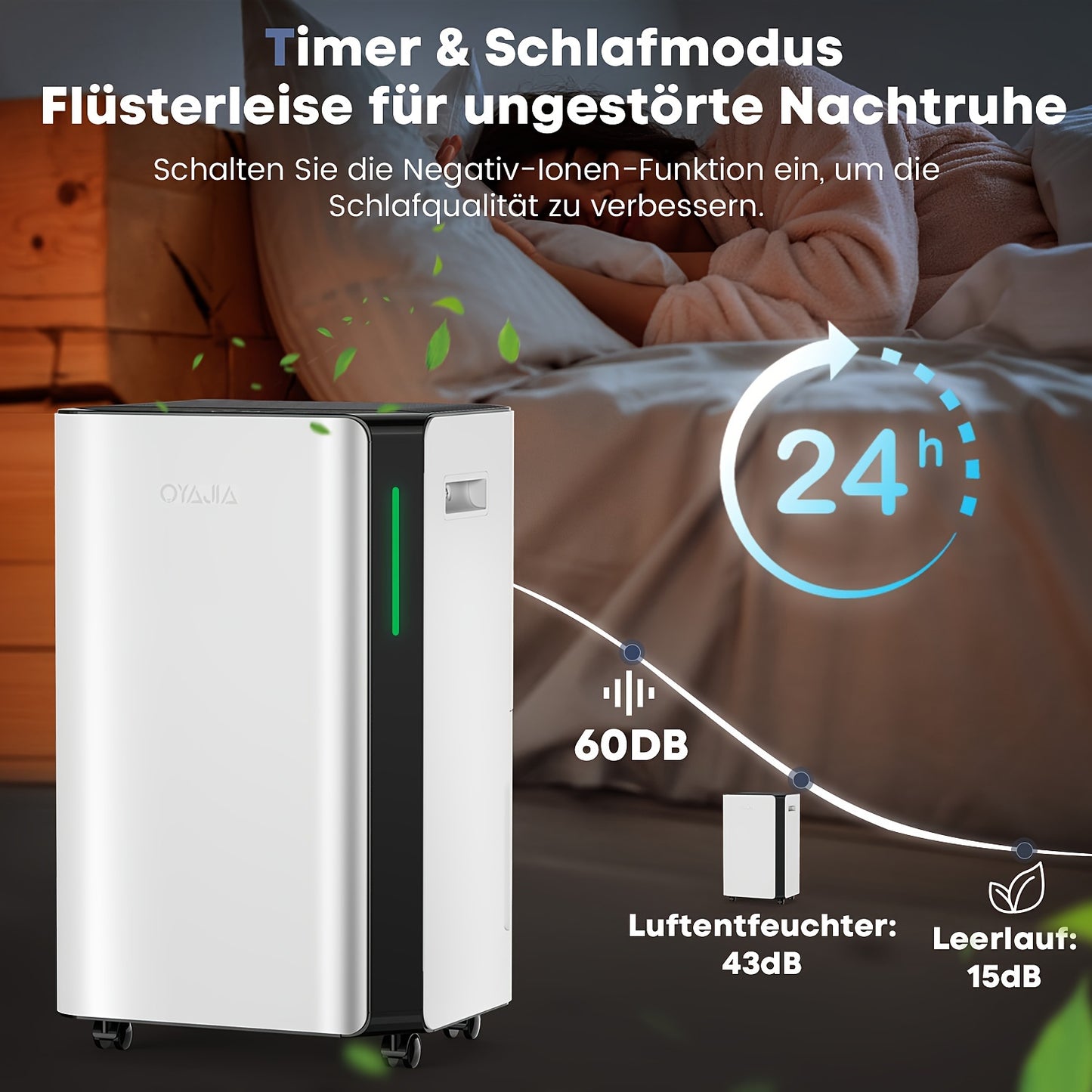 Luchtontvochtiger – Vochtvreter – Ontvochtiger – Vochtregulator – Aircoontvochtiger – 16 Liter Capaciteit – Stil & Energiezuinig – Wifi App Bediening – Digitaal Display – Wit – Slimme Vochtigheidsregeling – Continue Afvoer – Slaapstand