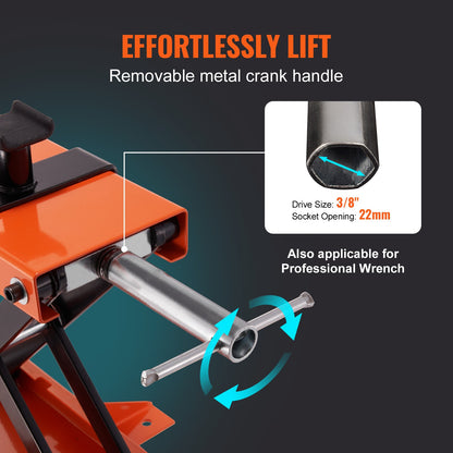 Motorjack Tilstand – Motorlift – Motorbok – Motorstandaard – Schaarlift – Draagkracht 500 kg – Verstelbare Hoogte 9,5-40 cm