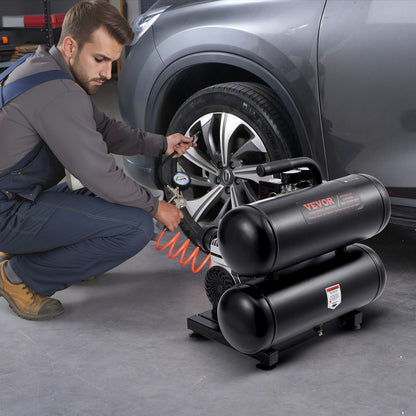 Luchtcompressor – Compressor – Bandenpomp – Pneumatisch Gereedschap – Olievrij – 4.6 Gallon Tank – 650W Motor – Stil 80 dB