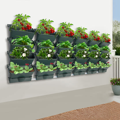 Hanging Vertical Wall Planter, 24-planter Hanging Planter, Vertical Garden Planter,  Minimalist Garden Decor, Stylish Plant Holder, Wallmounted Planter, Garden Planter Box, Urban Gardeners, Plant Enthus