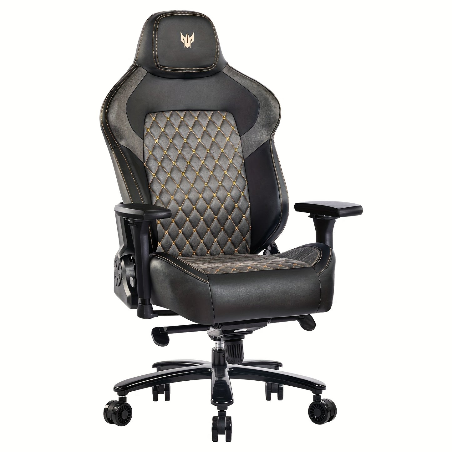 Gamingstoel – Gamestoel – Gaming Chair – Game Stoel – Bureaustoel – 4D Verstelbare Armleuningen – Ergonomische Lendensteun – Max 200 kg – Zwart-Grijs