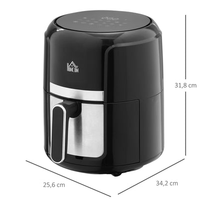 4L Heteluchtfriteuse – Airfryer – Luchtfriteuse – Friteuse Zonder Olie – Digitale Airfryer – 12 Voorinstellingen – Temperatuurinstelling 80-200°C – Antiaanbaklaag – Zwart