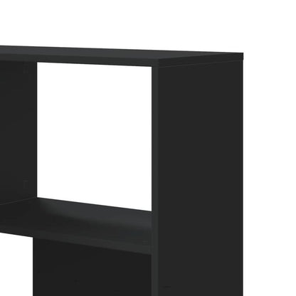 Bookcase 4-Tier Corner 85X85X140 Cm Finished Wood Black