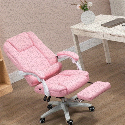 Bureaustoel – Office Chair – Kantoorstoel – Draaistoel – Werkstoel – Ergonomisch Design – Verstelbare Hoogte & Ingebouwde Voetsteun – Makkelijk Schoon Te Maken Niet-Poreus Materiaal