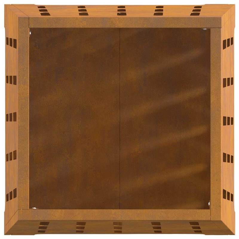 Buitenhaard – Tuinhaard – Vuurkorf – Terrashaard – Houtkachel – Bruin Metaal – 50x50x70 cm – Duurzaam & Weerbestendig