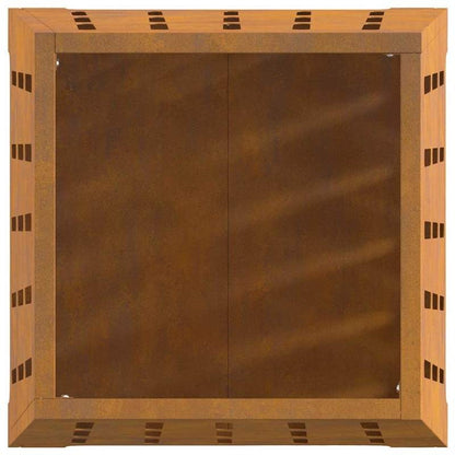 Buitenhaard – Tuinhaard – Vuurkorf – Terrashaard – Houtkachel – Bruin Metaal – 50x50x70 cm – Duurzaam & Weerbestendig
