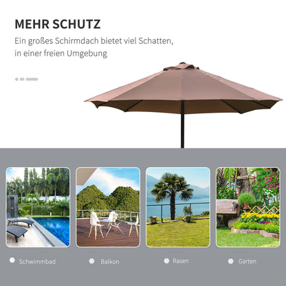 Ovaal Zonnezeil – Zonnescherm – Schaduwdoek – Zonwering – Tuinzeil – Khaki – 440 x 260 cm – UV- en Weerbestendig Polyester