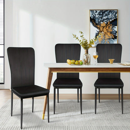 Eetkamerstoelen – Stoelen – Kuipstoelen – Keukenstoelen – Woonkamerstoelen – Set van 6 – Zwarte Velvet Bekleding – Stabiele Metalen Poten