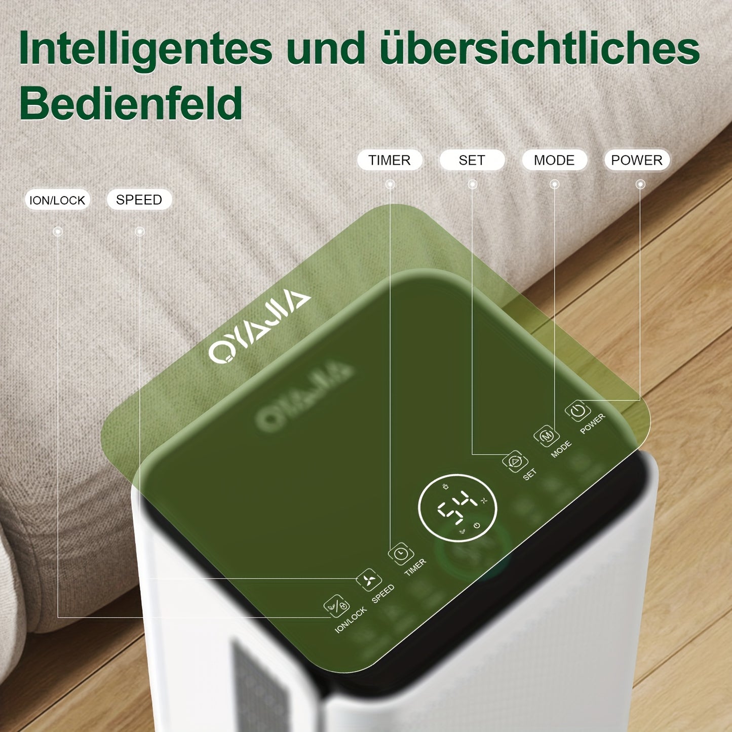 Luchtontvochtiger – Ontvochtiger – Vochtvreter – Dehumidifier – Vochtabsorber – 14L per Dag – Automatische Vochtigheidssensor & Wasdroogfunctie