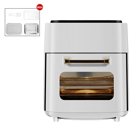 Airfryer – Heteluchtfriteuse – Luchtoven – Airfrituurpan – Elektrische Oven – 15 Liter Groot – 6 Kookstanden – Roestvrij Staal – Wit
