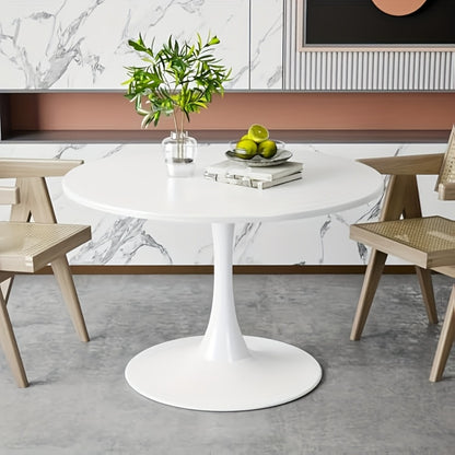 Eettafel – Ronde Tafel – Keukentafel – Kleine Eetkamertafel – Balkon Tafel – Houten Tafelblad – Compact Ø 80 cm