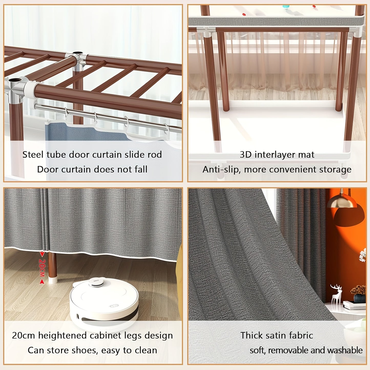 Kledingrek Extra Groot – Kledinghanger – Garderoberek – Kledingkast – Opslagrek – Modulair Carbon Stalen Frame – Ruimtebesparend – Tool-Free Montage