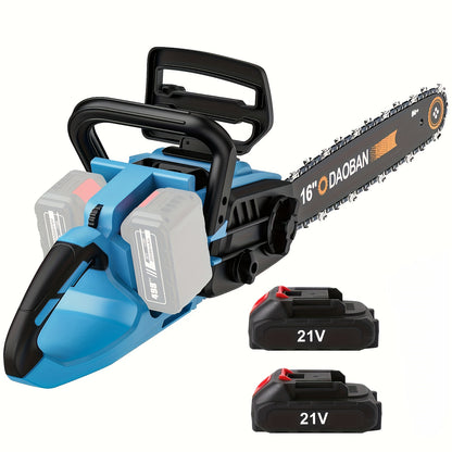 Kettingzaag – Elektrische Zaag – Snoeizaag – Draadloze Zaag – Boschloze Kettingzaag – 40,64 cm Zaagblad – 2 Lithium-Ion Batterijen