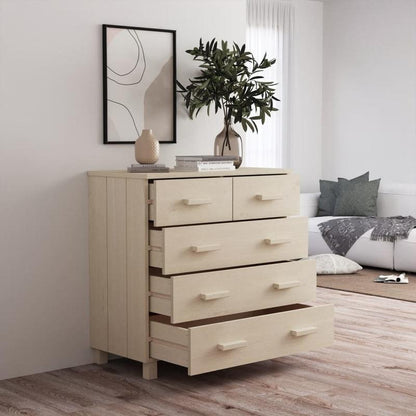 Sideboard HAMAR 79x40x80cm solid pine wood honey brown