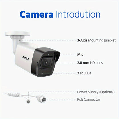 Beveiligingscamera Systeem – Camerabewaking – Bewakingscamera – CCTV Set – Surveillance Set – 8 Kanaals PoE – 5MP Super HD – Motion Detection 2.0 met Mens- & Voertuigherkenning