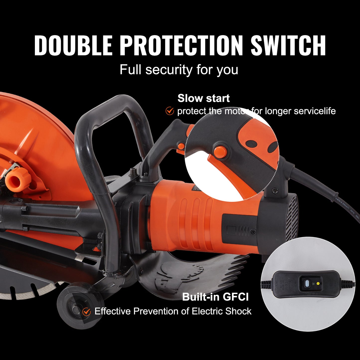 Elektrische Betonzaag – Betonknipper – Steenzaag – Nat/Droog Zaag – Diamantzaag – 3200 W Motor – Ingebouwde Waterpomp