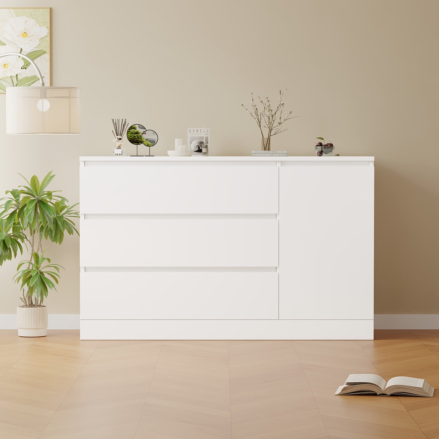 Ladeblok – Ladekast – Opbergkast – Nachttafeltje – Archiefkast – Wit – Compact Formaat – Zonder Elektriciteit