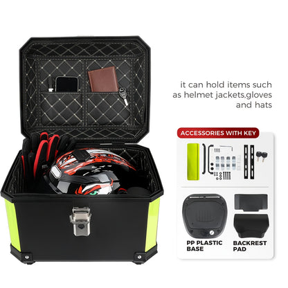 Motorbox – Motor Topkoffer – Motor Kofferbak – Motor Bagagebox – Motor Opbergbox – 45 Liter – Versterkt ABS Kunststof – Veilig Slot