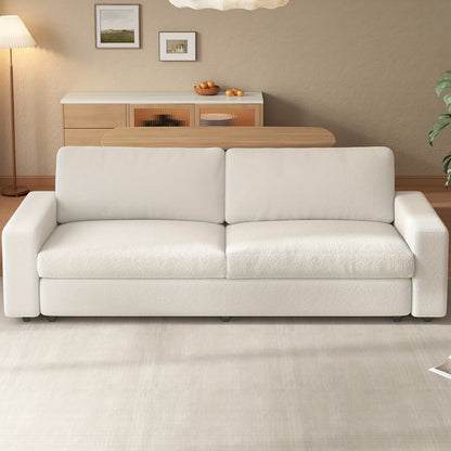 2-Zits Bank – Tweezitsbank – Slaapkamerbank – Woonkamerbank – Loungebank – Crèmekleurig Beige – Extra Lang Zitvlak – Zachte Armleuningen