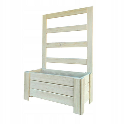 Tuinbak – Plantenbak – Kruidenbak – Balkontuinbak – Verstelbare Hoogte 120-150 cm – Onbehandeld Dennenhout 120x38x38 cm