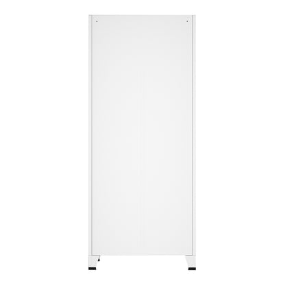 Stalen Kledingkast – Garderobekast – Kledingkast Met Laden – Opbergkast – Industrieel – 180x90x40 cm – 2 Laden – Ventilatiesleuven