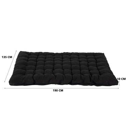 Outdoor Slaapmat – Camping Mat – Slaapmat Voor Twee – Inflatable Mat – Trail Mat – Zwart – 190x135x10 cm – Lichtgewicht Polyester