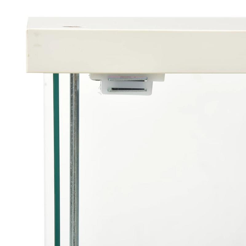 Vitrinekast – Showcasekast – Opbergkast – Displaykast – Kastje – Wit – 4 Legplanken – Shutterdeuren – Compact <68,5 cm – Houtvezelplaat & Hardhout