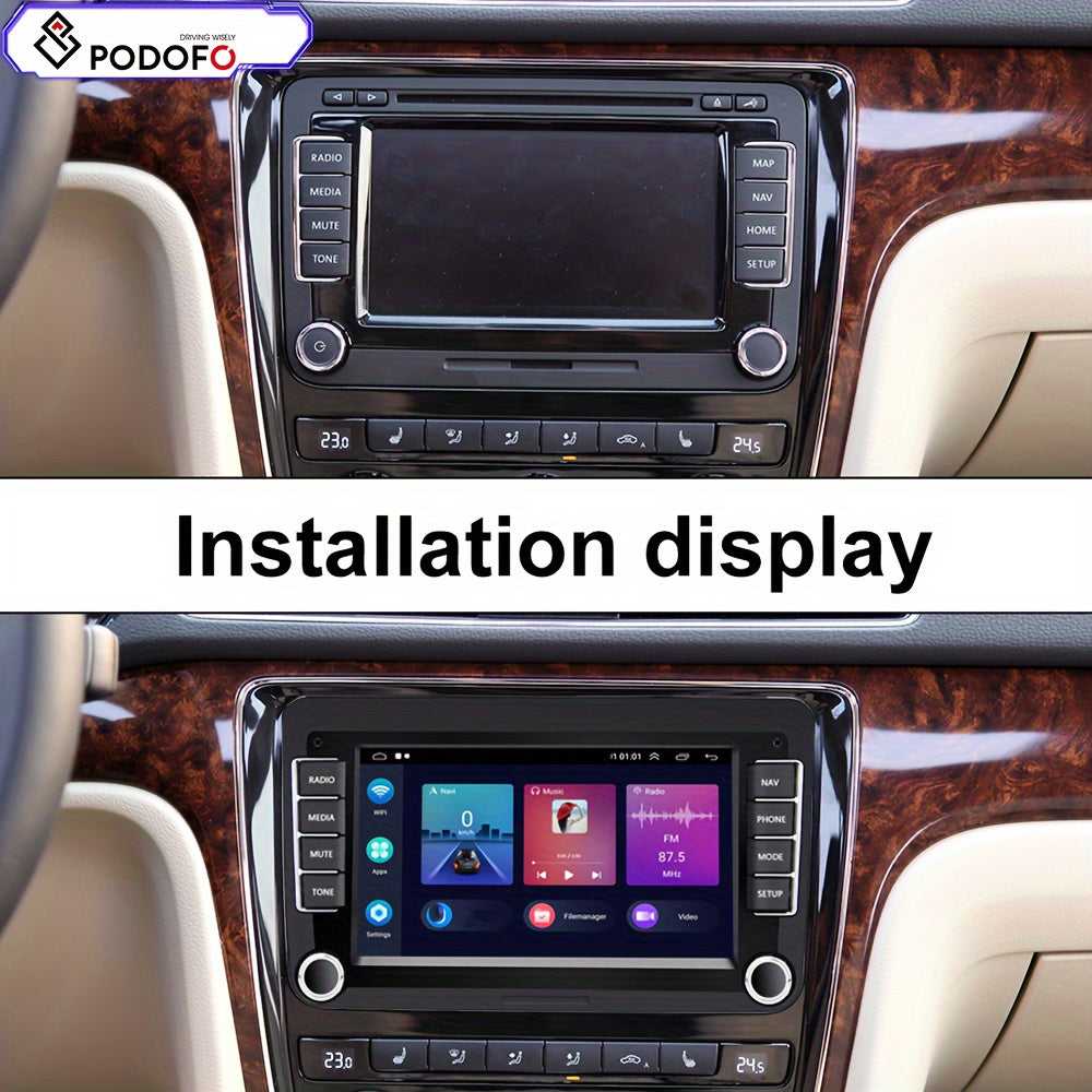 Autoplayer Android Car Stereo – Autoradio Multimedia Systeem – Navigatie Systeem – Double Din Touchscreen – 7 Inch Scherm – Android 13 OS – 2GB RAM & 64GB Opslag – Inclusief Backup Camera en Microfoon