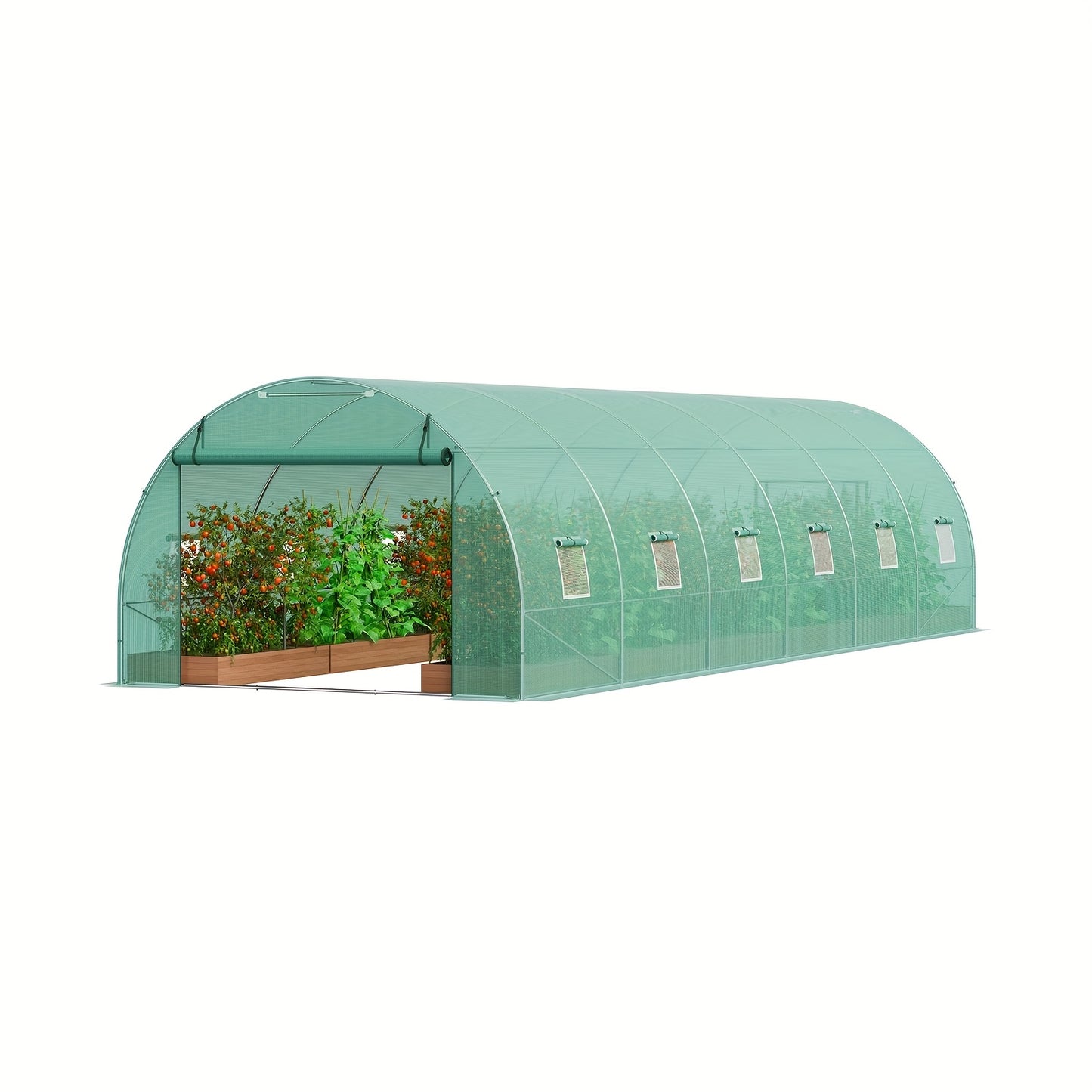 Kweekkas – Broeikas – Tuinkas – Tunnelkas – Plantenkas – Walk-in Tunnelontwerp – Verzonken Stalen Frame – Duurzame PE-bekleding 900x300x201 cm