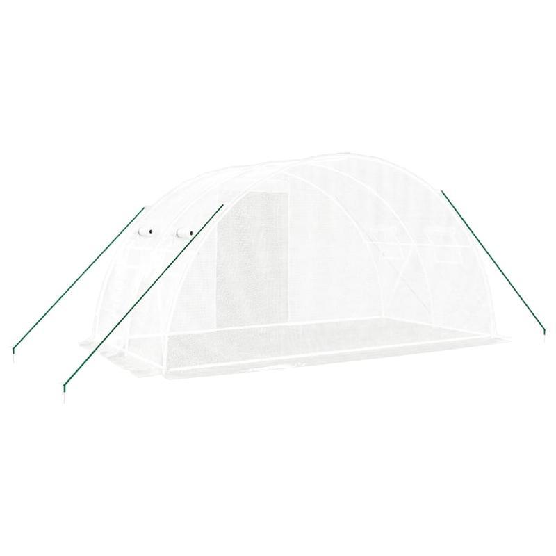 Kweekkas – Serre – Plantenkas – Groentekas – Tuinkas – Wit Stalen Frame – 8 m² Oppervlakte – 4x2x2 Meter Groot
