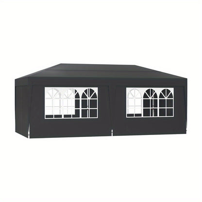 Partytent – Feesttent – Paviljoen – Vouwtent – Tuinent – 3x6 m – Waterdicht Met Zijwanden – Verstelbare Hoogte - Antraciet
