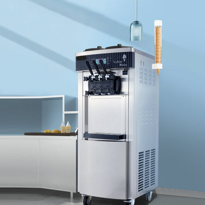 Softijs Machine – IJsautomaat – Softijsmaker – IJsapparaat – IJs Machine – 6 Liter Per Bak – 2200 Watt Compressor